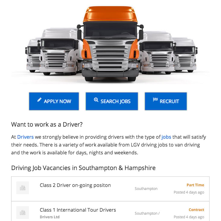 Drivers jobs feed